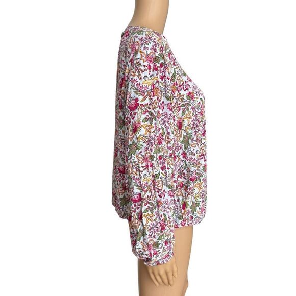 Loft plus jungle wrap back cropped blouse top size 16 - Picture 4 of 7